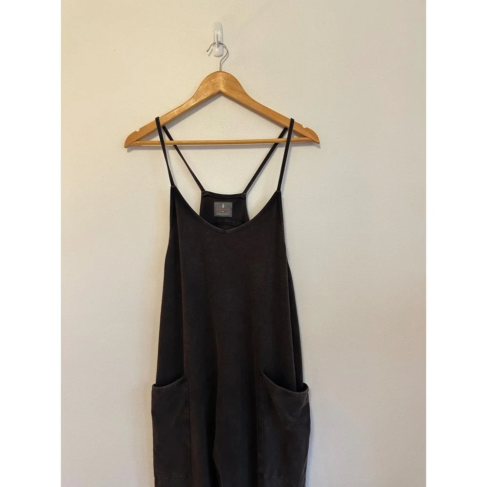 Free People x FP Movement Hot Shot Onesie in Washed Black | Size Large